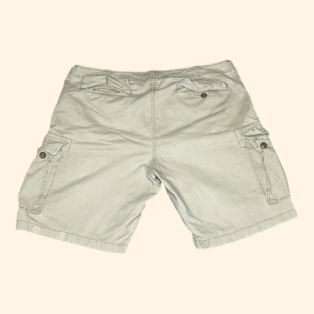 Vintage Y2K Denim‎ & Supply Ralph Lauren Cargo Shorts Khaki Distressed Mens 40